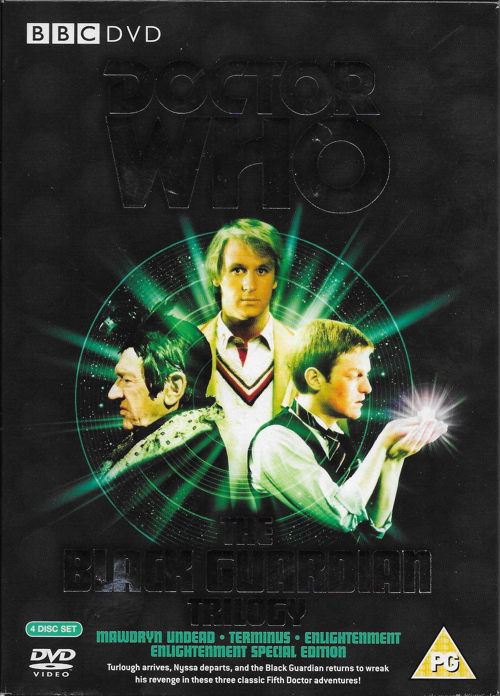 Picture of BBCDVD 2596 Doctor Who - The Black Guardian trilogy by artist Peter Grimwade / Steve Gallagher / Barbara Clegg from the BBC records and Tapes library